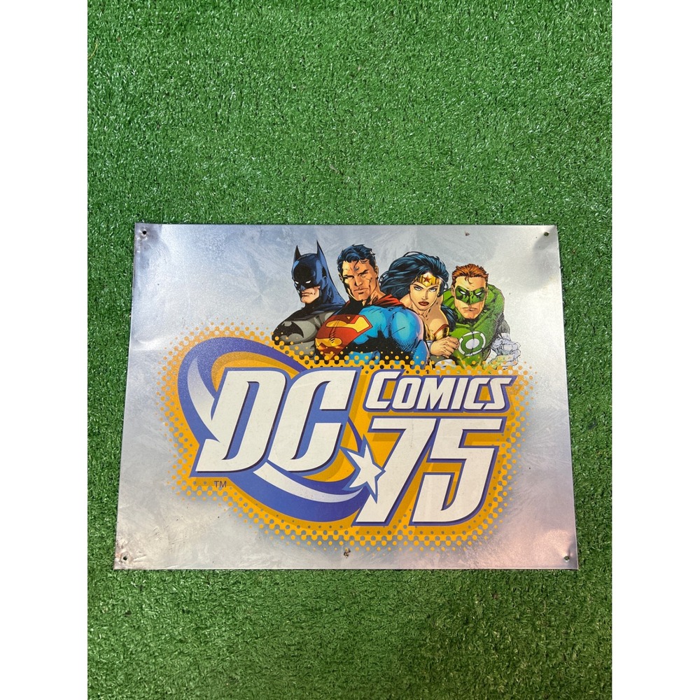 DC Comics 75th Anniversary Metal‎ Tin Sign Batman Superman Wonder Woman Decor
